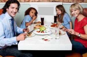 cheerful-family-enjoying-dinner